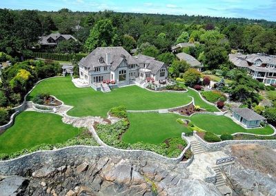 aerial stone wall